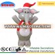 Led light inflatable santa hat standing elephant wholesale christmas decoration